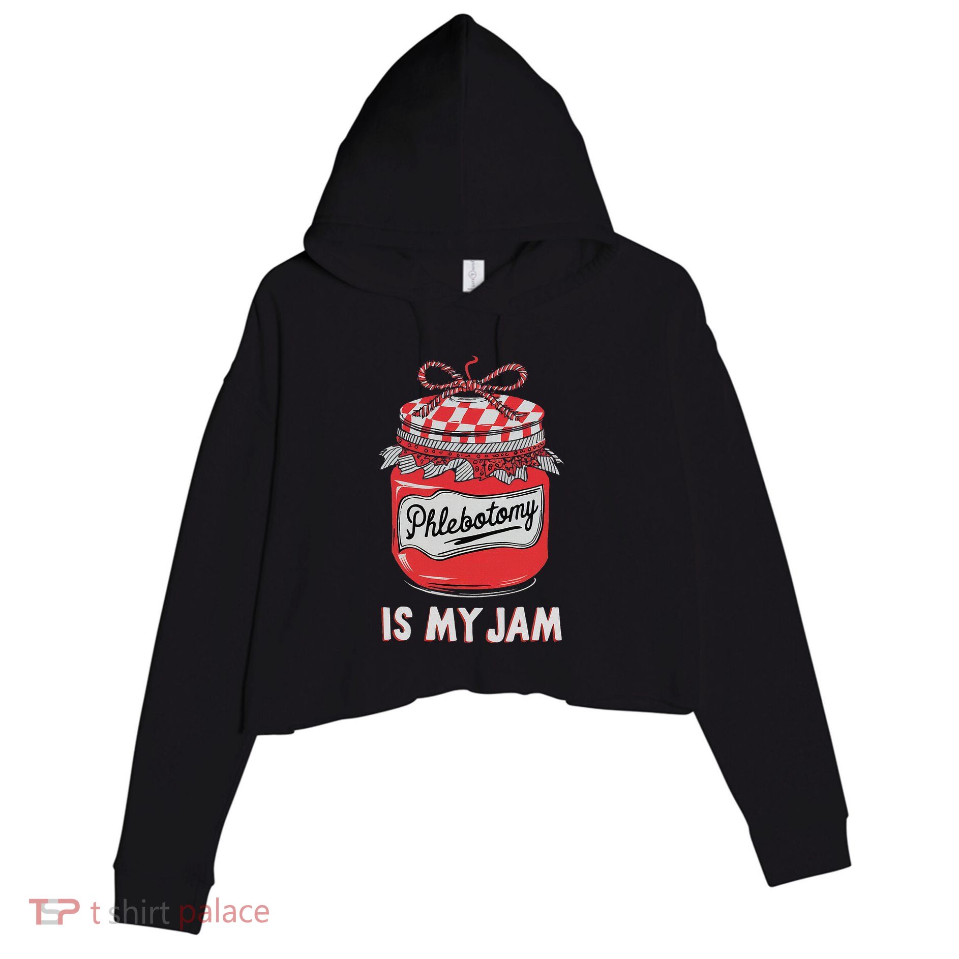 Phlebotomy Humor Technicians Medical Phleb Crop Fleece Hoodie