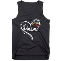 Para Heart Teacher Paraprofessional Paraeducator Tank Top