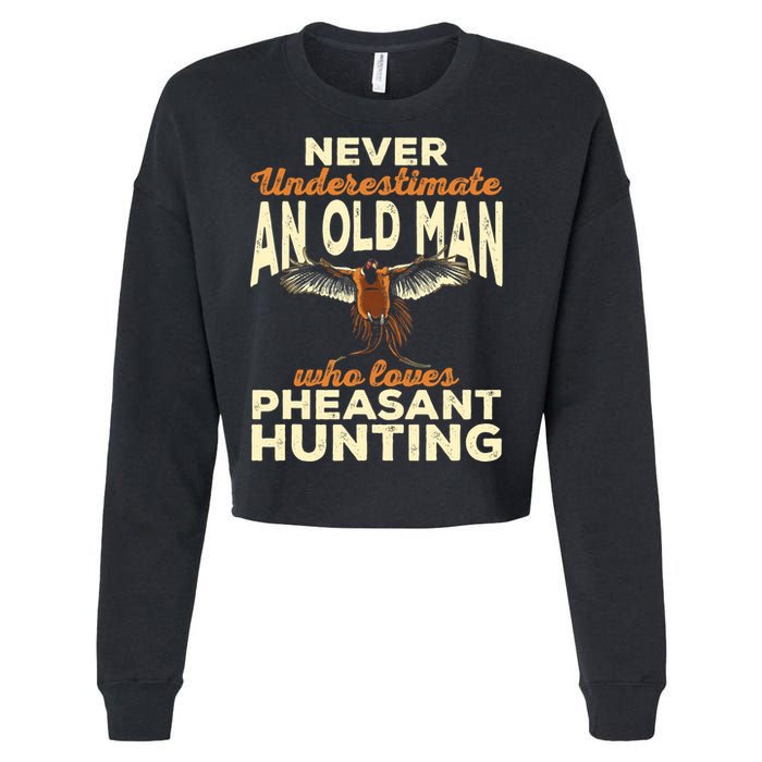 Pheasant Hunting Upland Bird Hunting Cropped Pullover Crew