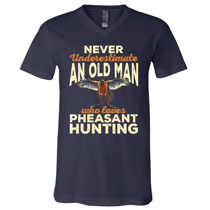 Pheasant Hunting Upland Bird Hunting V-Neck T-Shirt