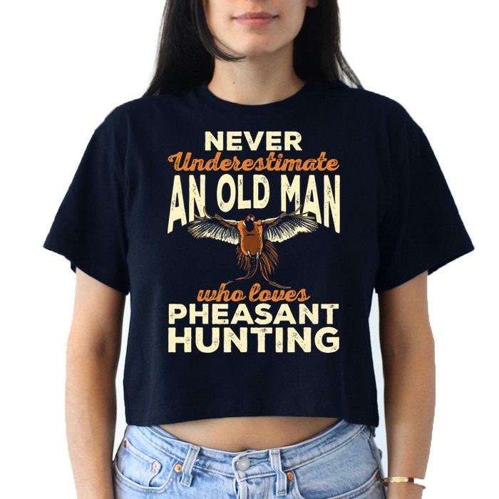Pheasant Hunting Upland Bird Hunting Women's Crop Top Tee