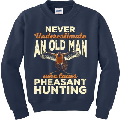 Pheasant Hunting Upland Bird Hunting Kids Sweatshirt