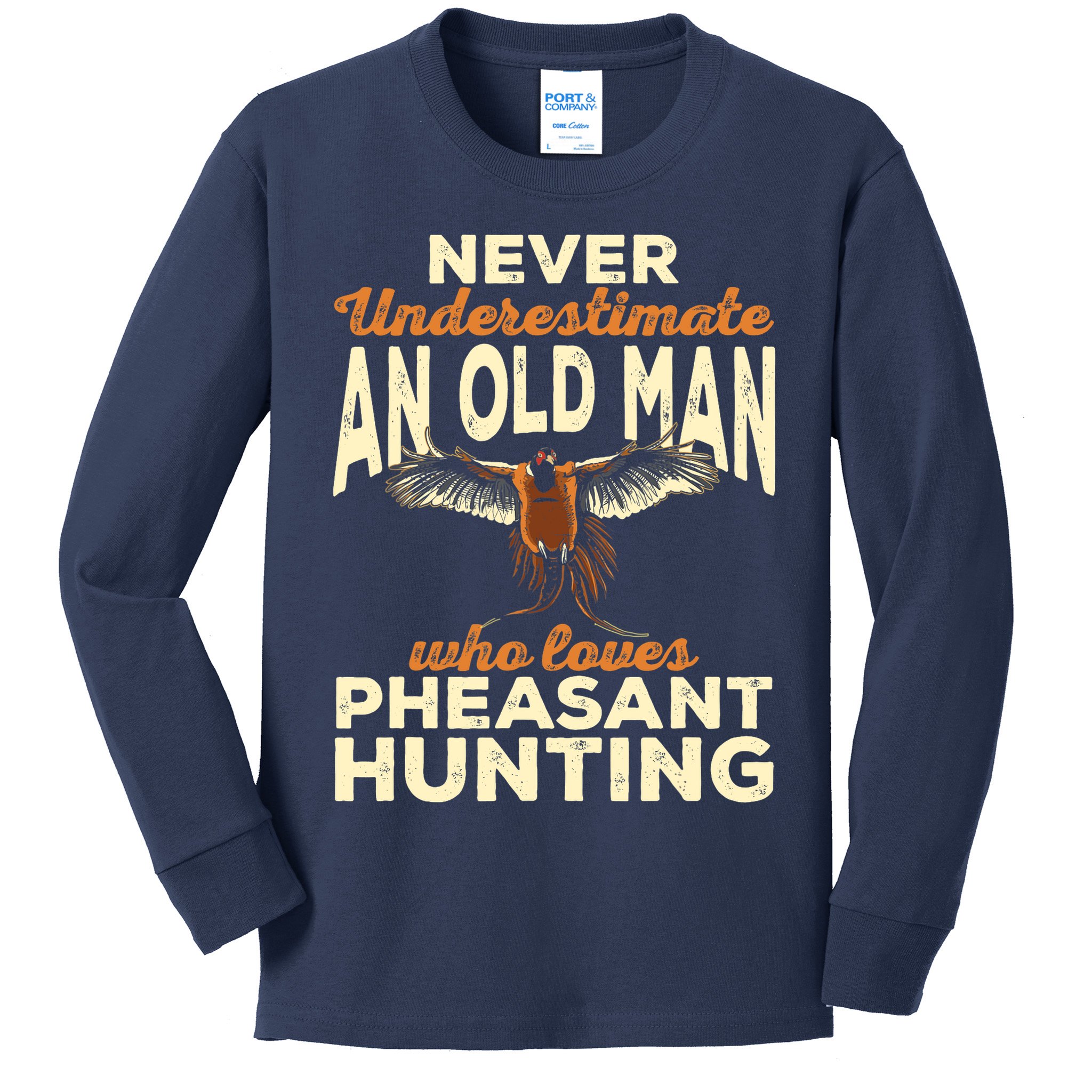 Pheasant Hunting Upland Bird Hunting Kids Long Sleeve Shirt