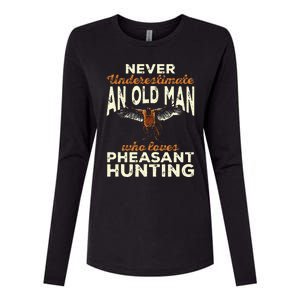 Pheasant Hunting Upland Bird Hunting Womens Cotton Relaxed Long Sleeve T-Shirt