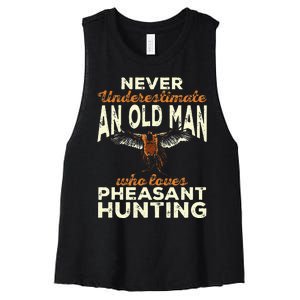 Pheasant Hunting Upland Bird Hunting Women's Racerback Cropped Tank