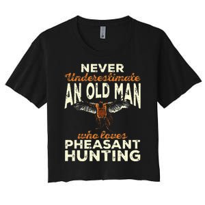 Pheasant Hunting Upland Bird Hunting Women's Crop Top Tee