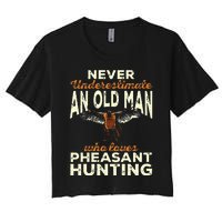 Pheasant Hunting Upland Bird Hunting Women's Crop Top Tee