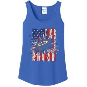 Patriotic Hockey Usa Flag Sports Ice Hockey Meaningful Gift Ladies Essential Tank