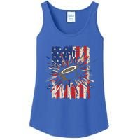 Patriotic Hockey Usa Flag Sports Ice Hockey Meaningful Gift Ladies Essential Tank