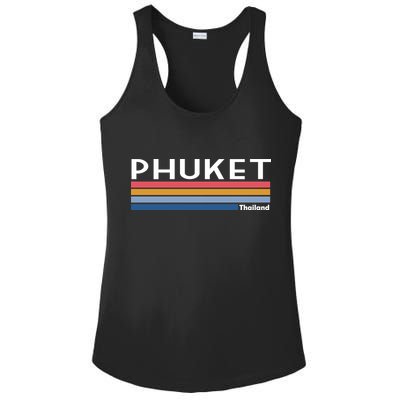 Phuket Thailand Vintage 1980's Logo Ladies PosiCharge Competitor Racerback Tank