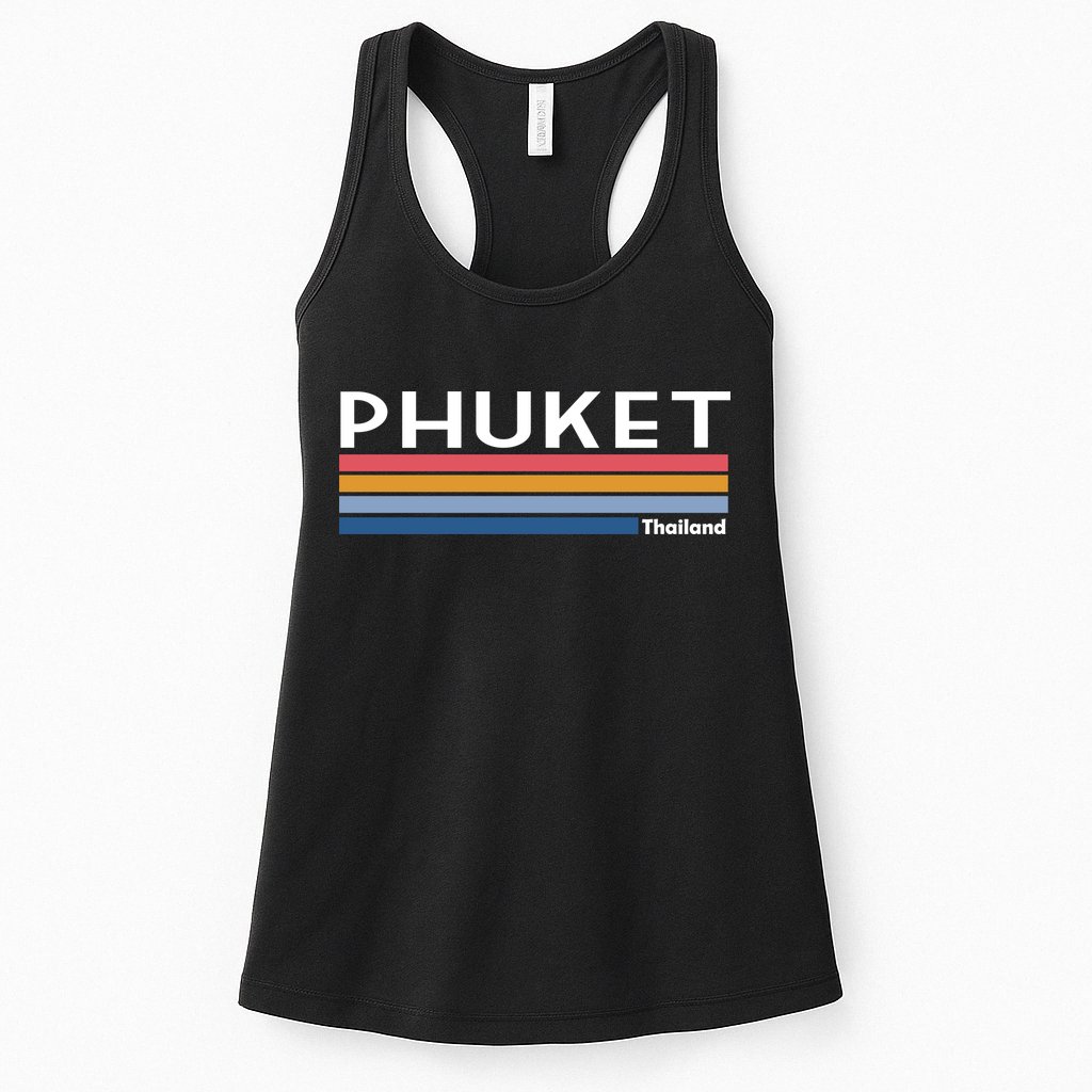Phuket Thailand Vintage 1980's Logo Womens Tank Top
