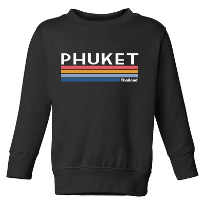 Phuket Thailand Vintage 1980's Logo Toddler Sweatshirt