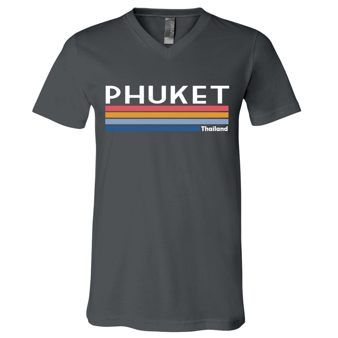 Phuket Thailand Vintage 1980's Logo V-Neck T-Shirt