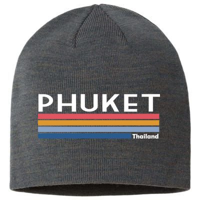 Phuket Thailand Vintage 1980's Logo Sustainable Beanie