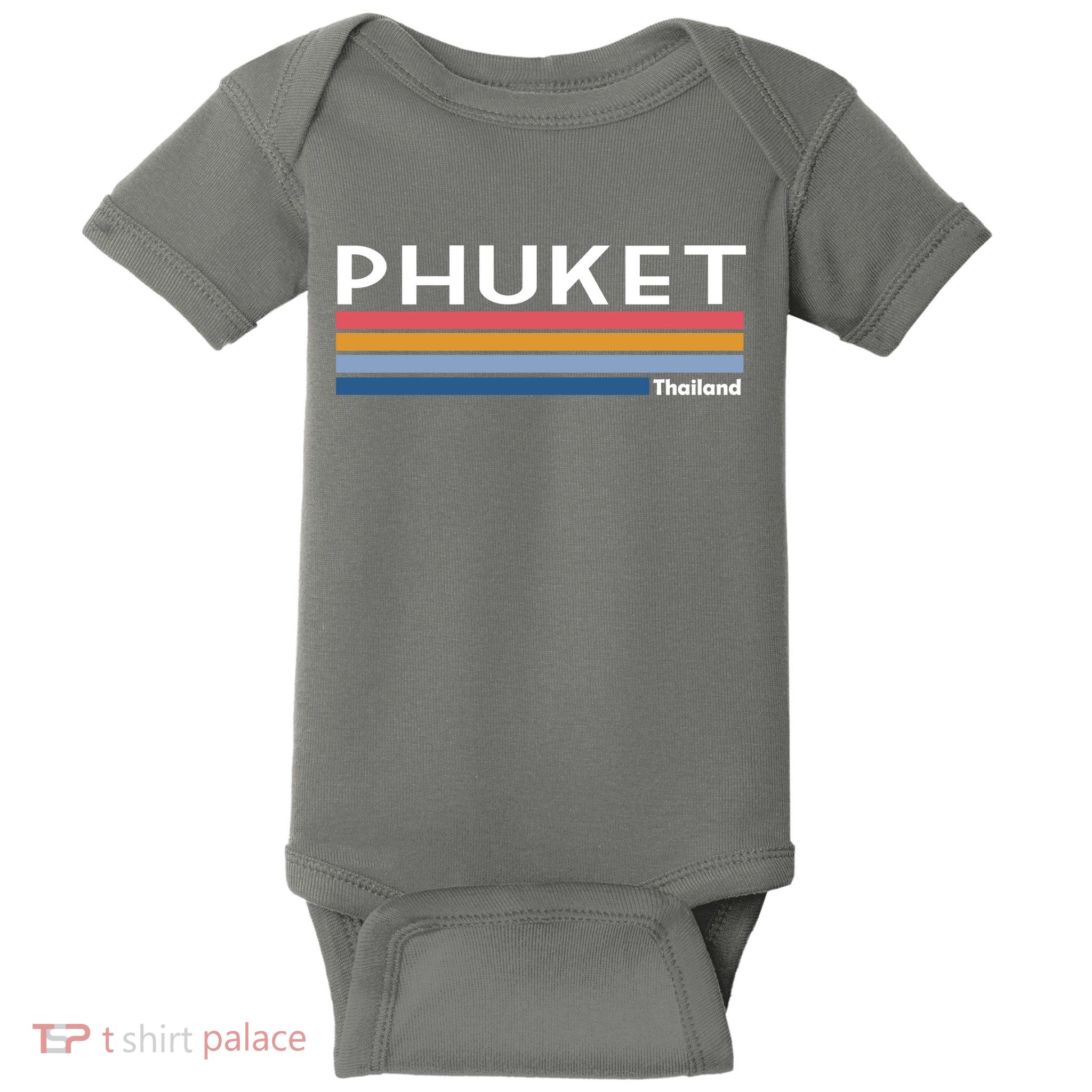 Phuket Thailand Vintage 1980's Logo Baby Bodysuit