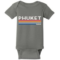 Phuket Thailand Vintage 1980's Logo Baby Bodysuit