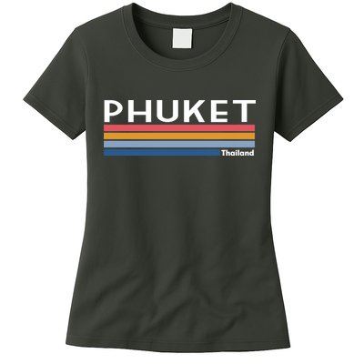 Phuket Thailand Vintage 1980's Logo Womens T-Shirt