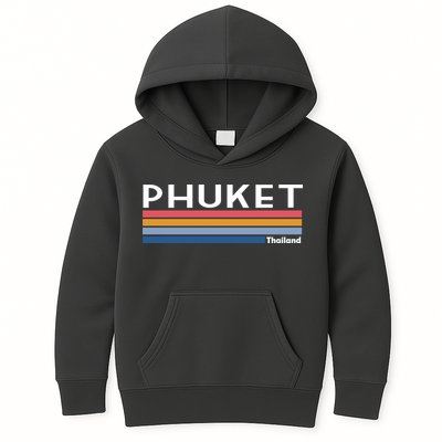 Phuket Thailand Vintage 1980's Logo Kids Hoodie