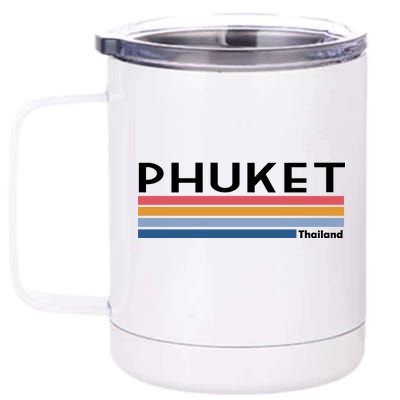 Phuket Thailand Vintage 1980's Logo 12 oz Stainless Steel Tumbler Cup