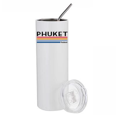 Phuket Thailand Vintage 1980's Logo Stainless Steel Tumbler