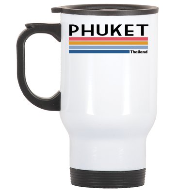 Phuket Thailand Vintage 1980's Logo Stainless Steel Travel Mug