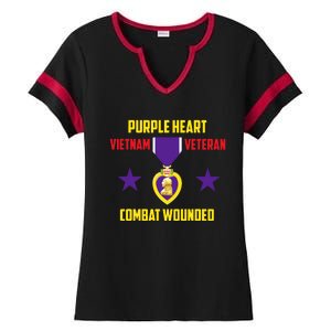 Purple Heart Vietnam Veteran Ladies Halftime Notch Neck Tee