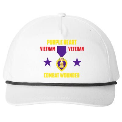 Purple Heart Vietnam Veteran Snapback Five-Panel Rope Hat