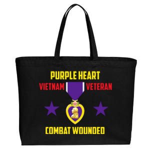 Purple Heart Vietnam Veteran Cotton Canvas Jumbo Tote