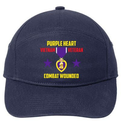 Purple Heart Vietnam Veteran 7-Panel Snapback Hat