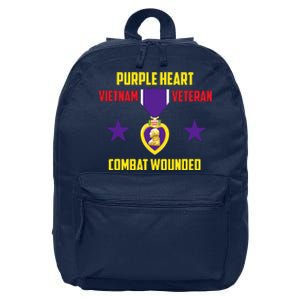 Purple Heart Vietnam Veteran 16 in Basic Backpack