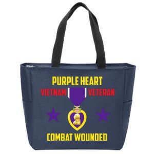 Purple Heart Vietnam Veteran Zip Tote Bag