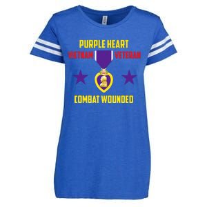 Purple Heart Vietnam Veteran Enza Ladies Jersey Football T-Shirt