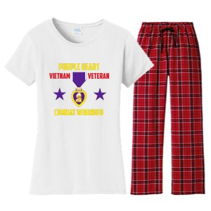 Purple Heart Vietnam Veteran Women's Flannel Pajama Set