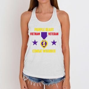 Purple Heart Vietnam Veteran Women's Knotted Racerback Tank