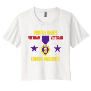 Purple Heart Vietnam Veteran Women's Crop Top Tee