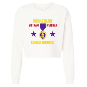 Purple Heart Vietnam Veteran Cropped Pullover Crew