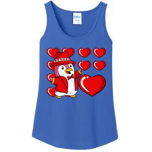 Penguin Hearts Valentines Day Cute Animal Love Wildlife Great Gift Ladies Essential Tank