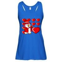 Penguin Hearts Valentines Day Cute Animal Love Wildlife Great Gift Ladies Essential Flowy Tank