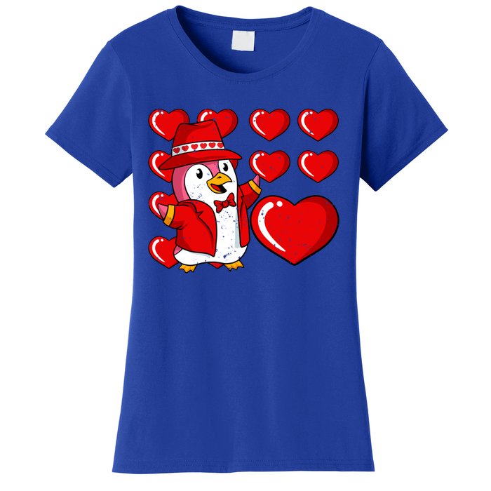 Penguin Hearts Valentines Day Cute Animal Love Wildlife Great Gift Women's T-Shirt