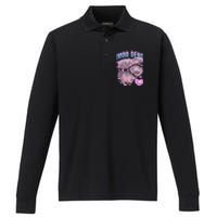 Pygmy Hippo Vintage Moo Dang Bootleg Performance Long Sleeve Polo