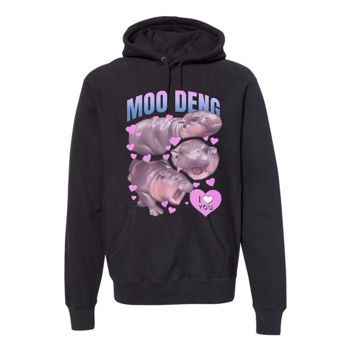 Pygmy Hippo Vintage Moo Dang Bootleg Premium Hoodie