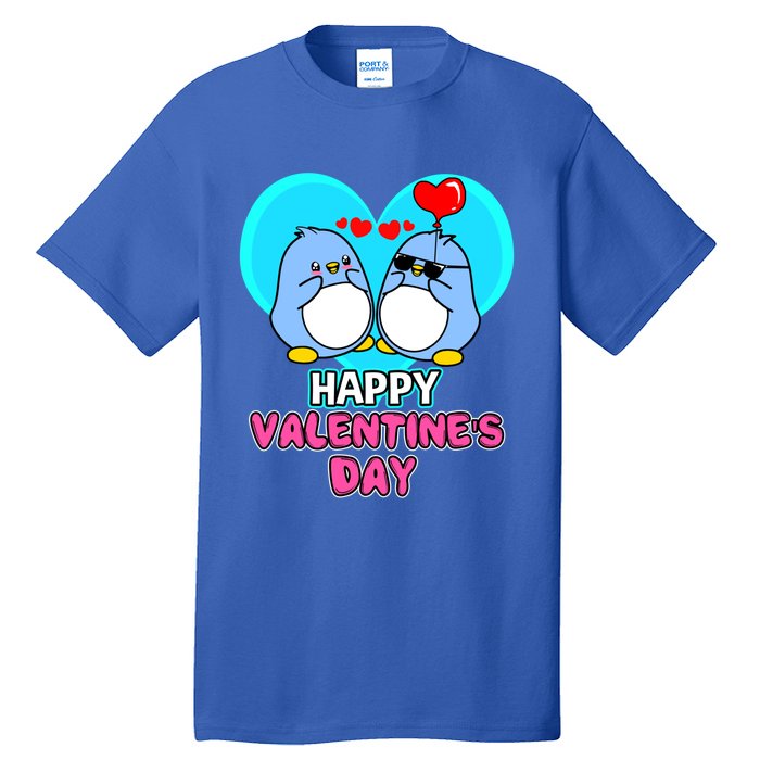 Penguin Happy Valentines Day Gift Tall T-Shirt