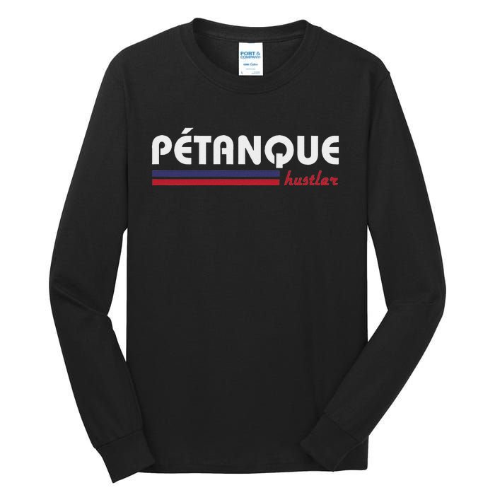 Petanque Huster Vintage Retro Design Tall Long Sleeve T-Shirt