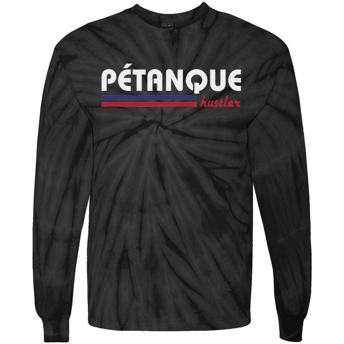 Petanque Huster Vintage Retro Design Tie-Dye Long Sleeve Shirt