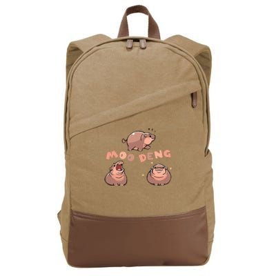 Pygmy Hippo Vintage Moo Dang Bootleg Funny Cotton Canvas Backpack