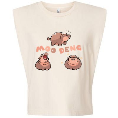 Pygmy Hippo Vintage Moo Dang Bootleg Funny Garment-Dyed Women's Muscle Tee