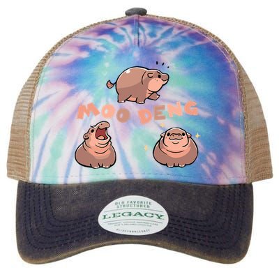 Pygmy Hippo Vintage Moo Dang Bootleg Funny Legacy Tie Dye Trucker Hat
