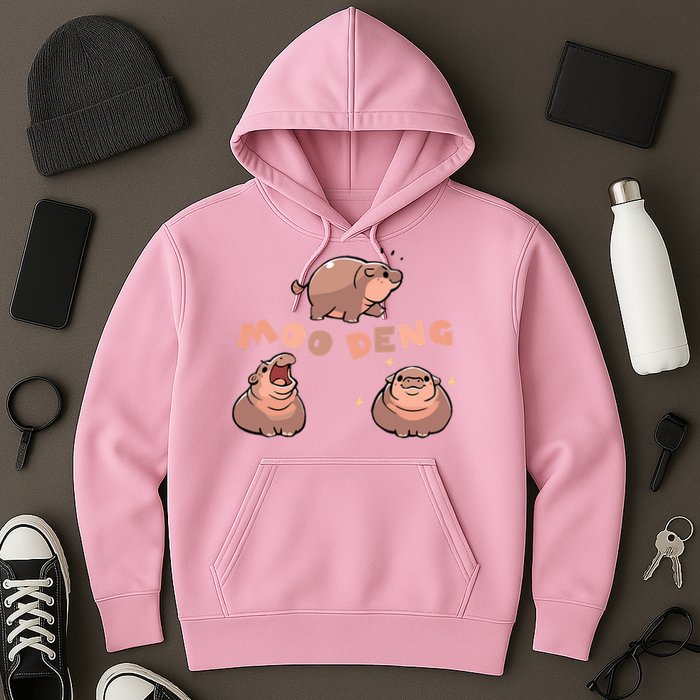 Pygmy Hippo Vintage Moo Dang Bootleg Funny Hoodie