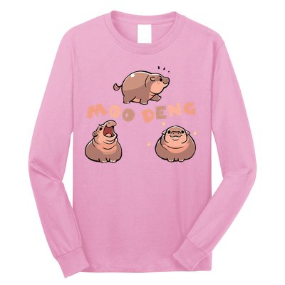 Pygmy Hippo Vintage Moo Dang Bootleg Funny Long Sleeve Shirt