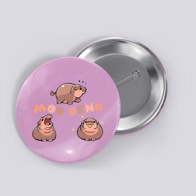 Pygmy Hippo Vintage Moo Dang Bootleg Funny Button